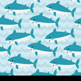 Boys Blue Shark Wallpaper Bedroom Mural