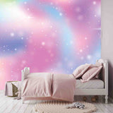 Fairy Background with Rainbow Sparkle Wallpaper Girl Bedroom