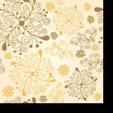 Gold and Yellow Floral Pattern Wallpaper Bathroom Mural