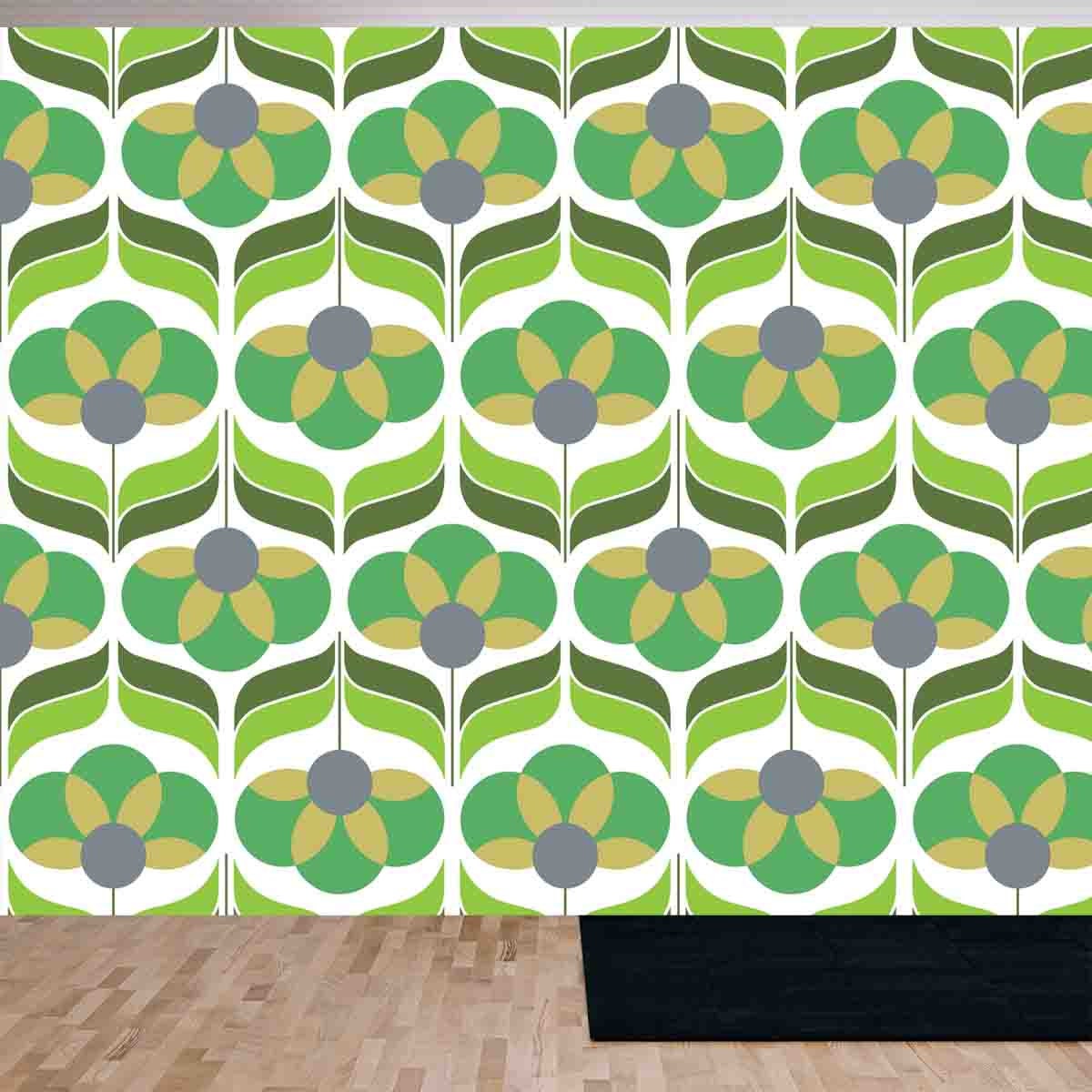 70's Retro Seamless Wallpaper Pattern Material Wallpaper Living Room Mural