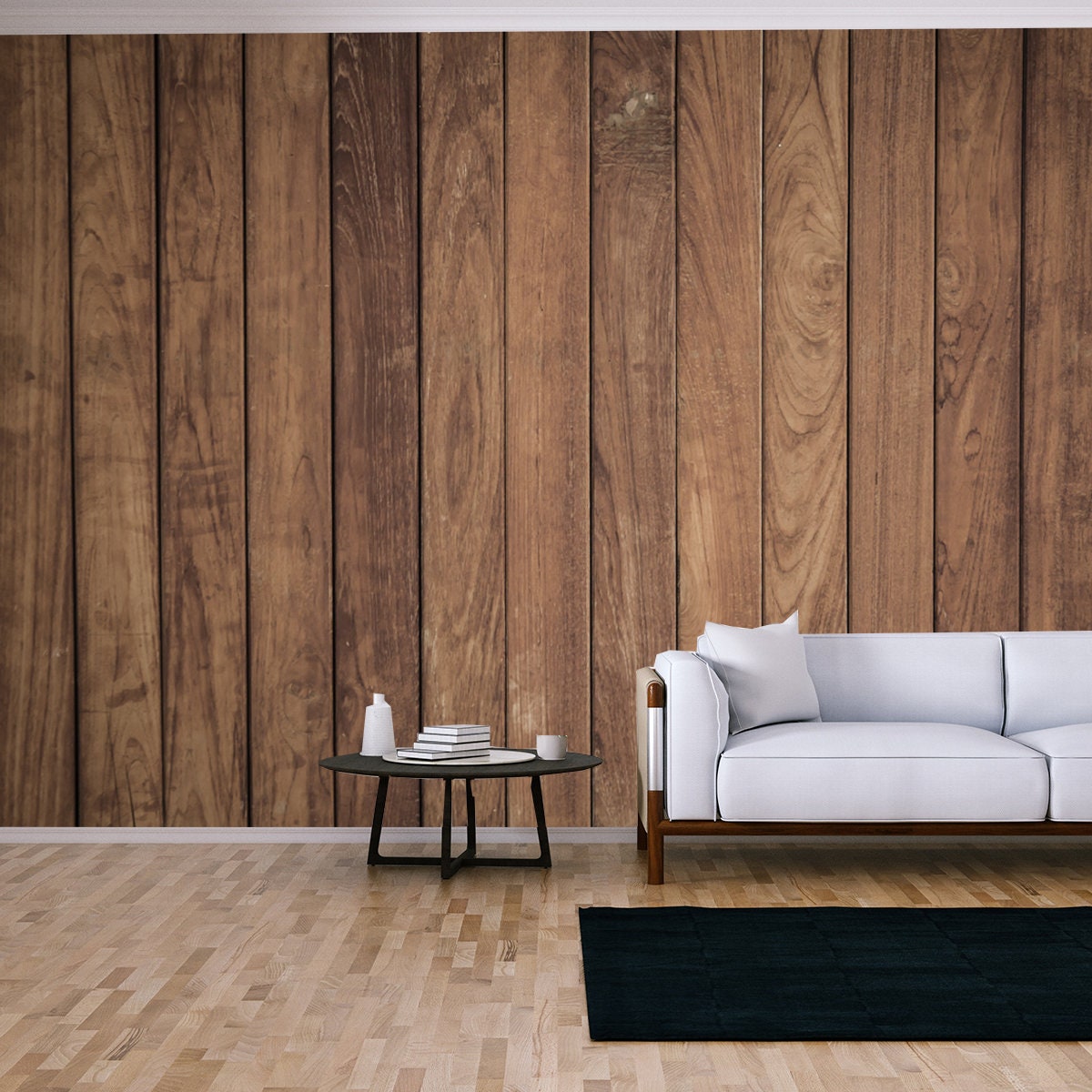 Wooden Texture Background. Teak Wood Wallpaper Living Room Mural