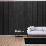 Panorama of Black Wood Texture and Background Seamless Wallpaper Living Room Mural