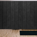 Panorama of Black Wood Texture and Background Seamless Wallpaper Living Room Mural