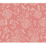 Oriental Style Pink and White Floral Vintage Wallpaper Bedroom Mural