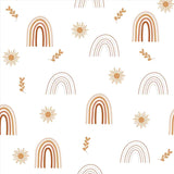 Boho Rainbows Seamless Pattern Wallpaper Girl Nursery Mural