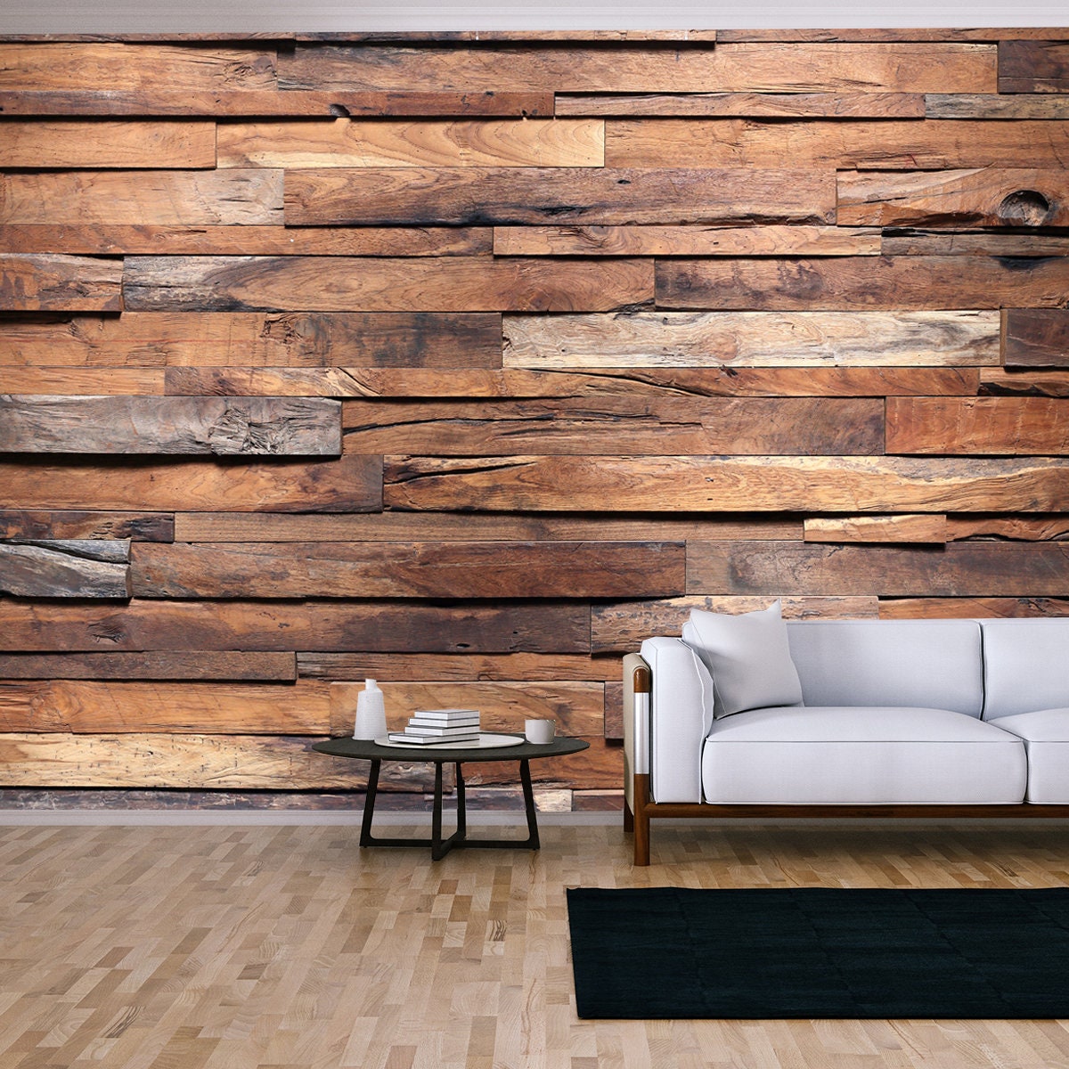 Timber Wood Wall Texture Background Wallpaper Living Room Mural