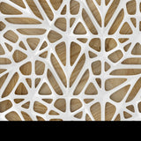 3d White Lattice Tiles on Wooden Oak Background Wallpaper Bathroom Mural