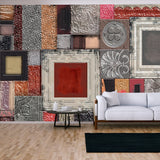 Ceramic Wall Tiles and Picture Frames Wallpaper Living Room Mural