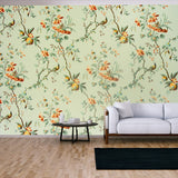 Vintage Wallpaper - Floral Pattern of 18th Century Wallpaper Living Room Mural