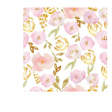 Watercolor Rose and Glitter Flower Wallpaper Bedroom Mural