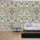 Floral Vintage Seamless Pattern for Retro Wallpapers. Enchanted Vintage Flowers. Arts and Crafts Movement Inspired Living Room Mural