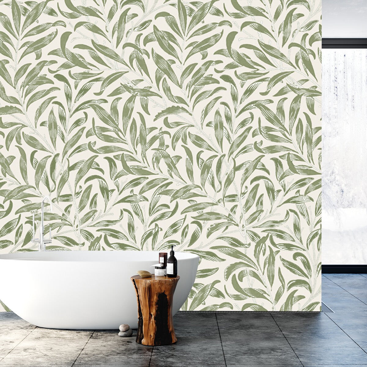 Willow Bough by William Morris (1834-1896). Original from The MET Museum Wallpaper Bathroom Mural