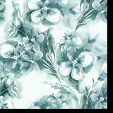 Blue and White Floral Watercolor Wallpaper Bathroom Mural