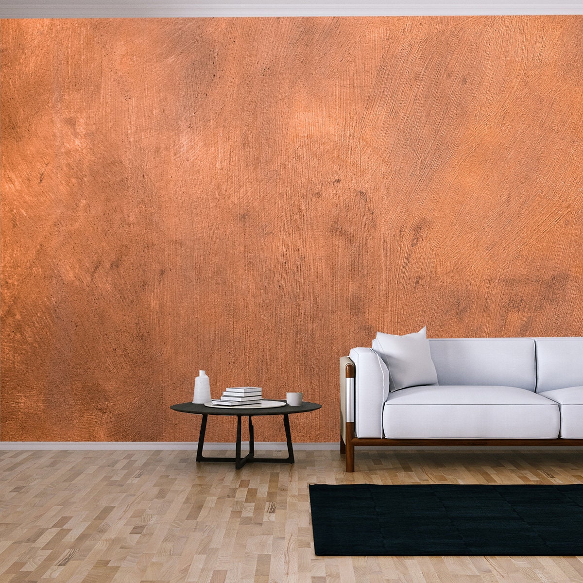 Copper Metallic Painted Surface Background Wallpaper Living Room Mural