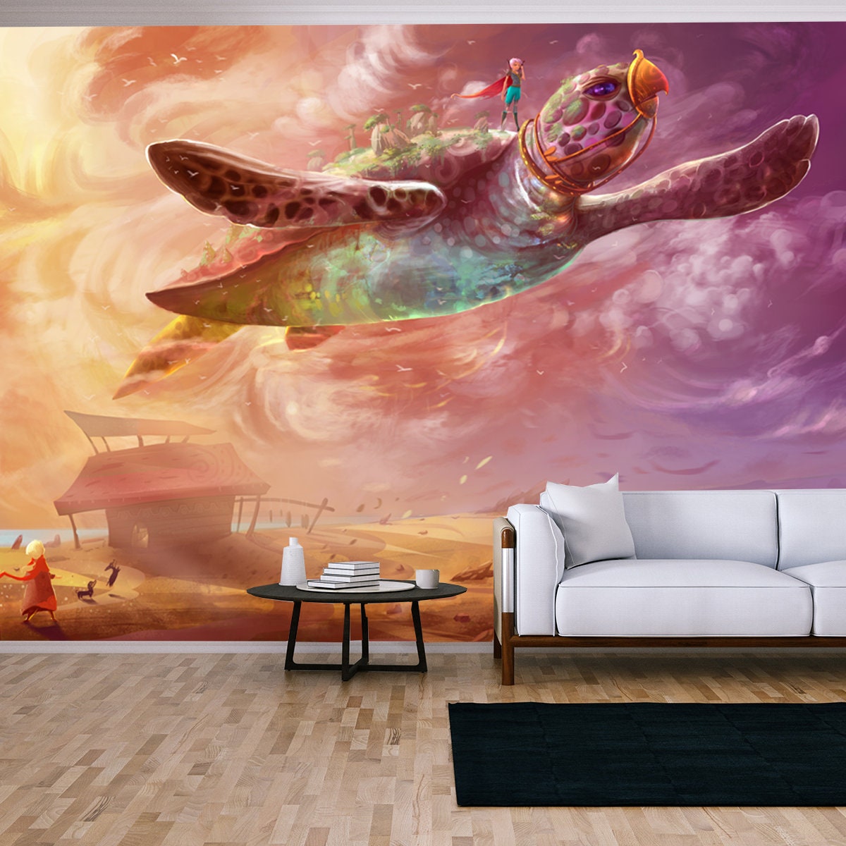 The Flying Turtle - One Story of the "Song of the Sea" Series Wallpaper Living Room Mural