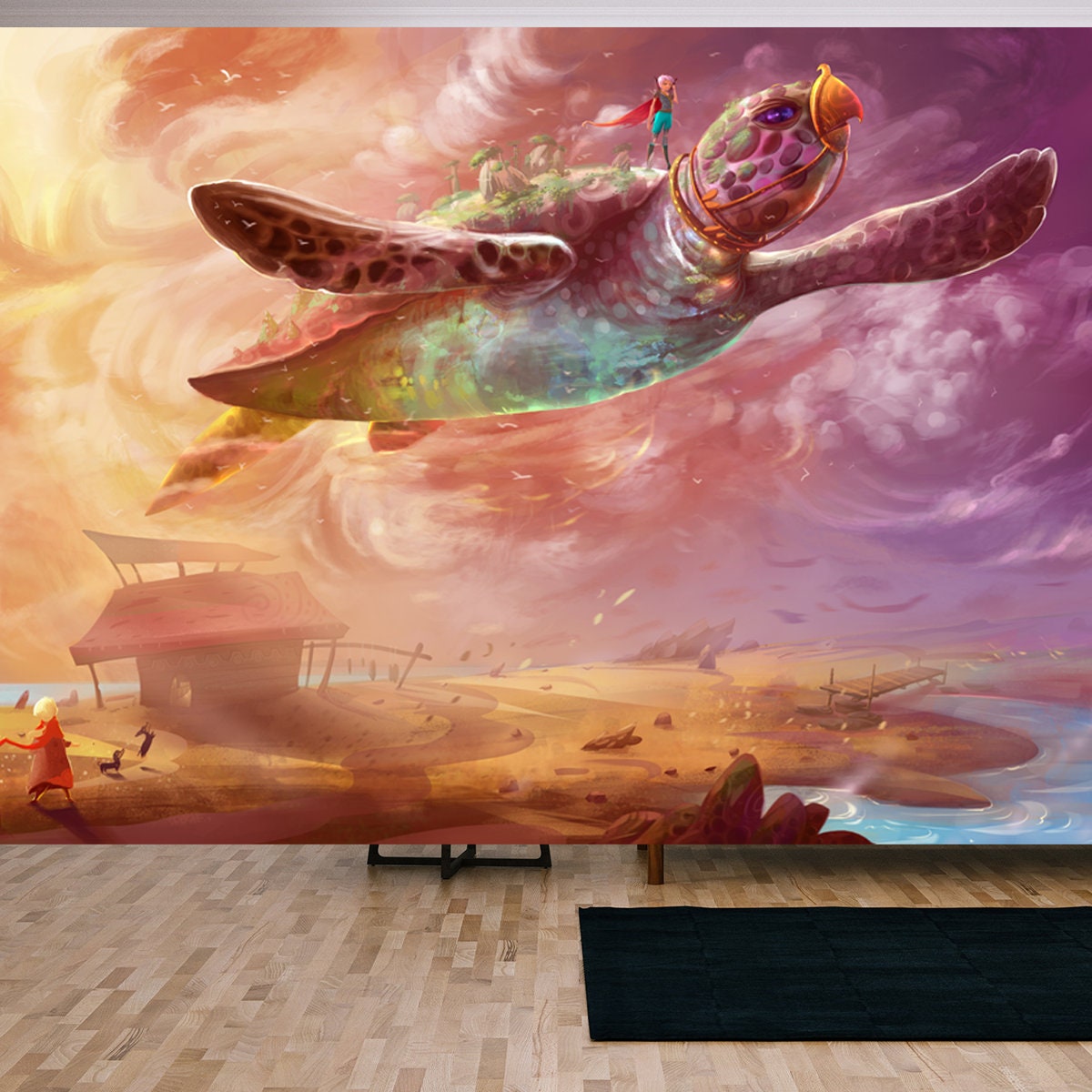 The Flying Turtle - One Story of the "Song of the Sea" Series Wallpaper Living Room Mural