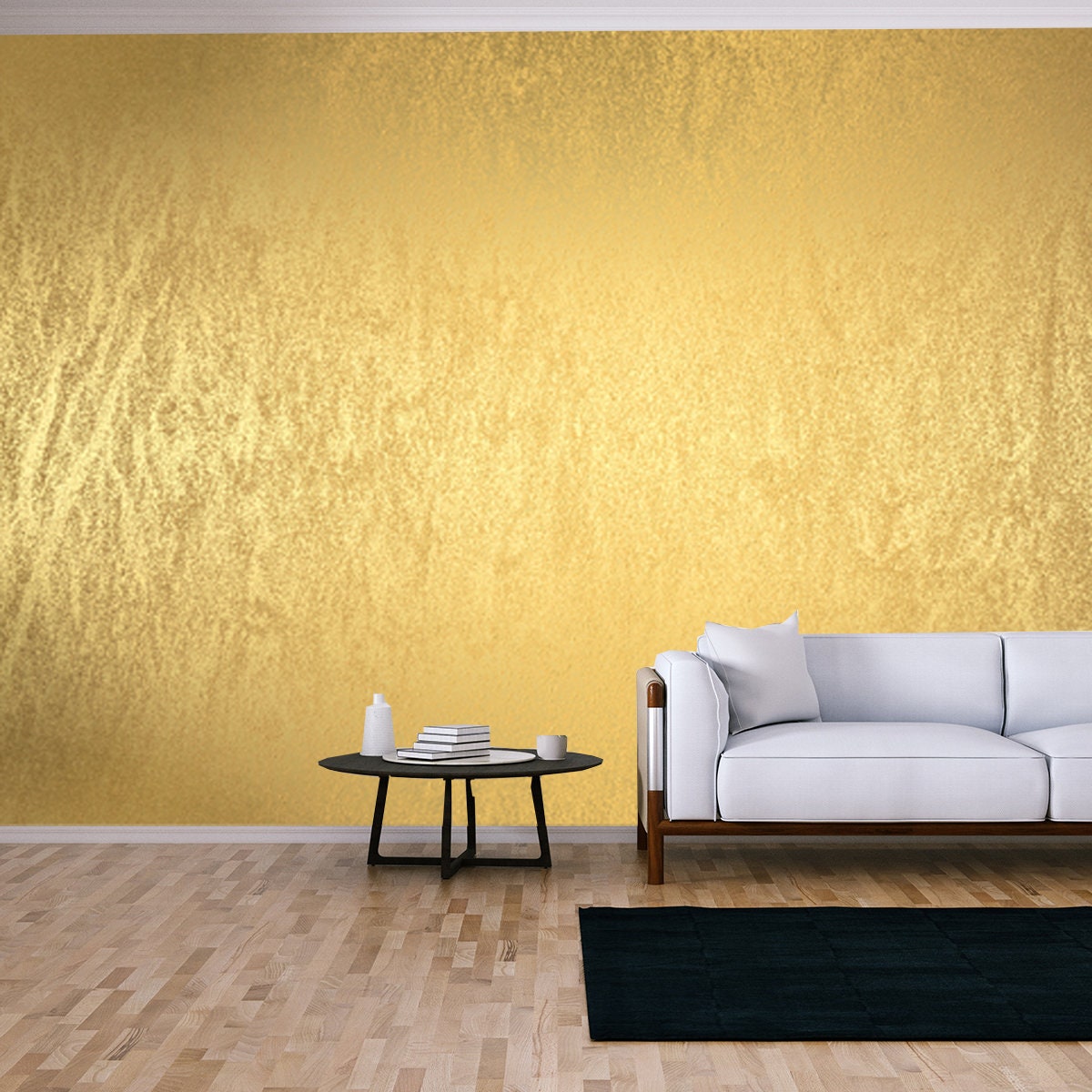 Brown Golden Abstract Background with Painted Grunge Background Texture Wallpaper Living Room Mural