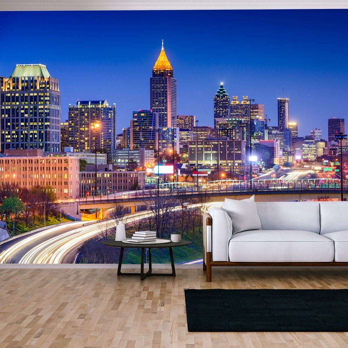 Atlanta, Georgia, USA Downtown Skyline Wallpaper Living Room Mural