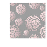 Gold Abstract Roses on Grey Background Wallpaper Bedroom Mural