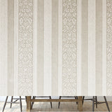 Retro Damask Wallpaper Background Dining Room Mural