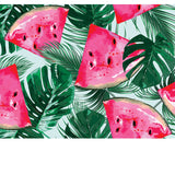 Watermelons, Tropical Palm Leaves Wallpaper Girls Bedroom Mural