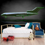 3d Rendering of a Reflective Plane on a Dark Black Background Wallpaper Boys Bedroom Mural