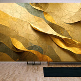 4K, Gold Texture, Golden Background, Luxury Backdrop, Abstract Design Wallpaper Living Room Mural