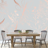 Vintage Golden Marble Pattern. Beautiful Glossy Texture Wallpaper Dining Room Mural