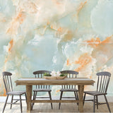 Onyx Marble Texture Background, High Resolution Aqua Colored Onyx Marble Wallpaper Dining Room Mural