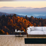 Sunrise at Smoky Mountains. Great Smoky Mountains National Park, USA Wallpaper Living Room Mural