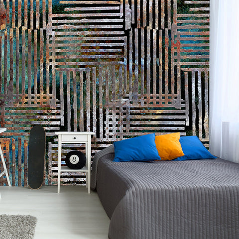 Royal Abstract Grunge 3d Wallpaper Boy Bedroom Mural