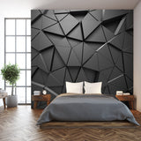 Triangle Polygon Pattern Metallic Wall Background Wallpaper Bedroom Mural