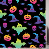 Abstract Rainbow Happy Halloween Seamless Background Wallpaper Girl Bedroom Mural