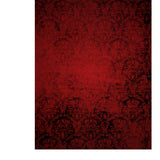 Red Grunge Seamless Ornamental Wallpaper, Floral Pattern Wallpaper Bedroom Mural