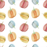 Seamless Watercolor Pattern with Multicolored Pumpkins. Autumn Harvest Wallpaper Dining Room Mural