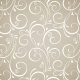 Floral on Gray Background Wallpaper Dining Room Mural