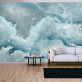 Blue Onyx Marble Texture, Abstract Background Wallpaper Living Room Mural