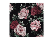 Seamless Rose Pattern with Flowers on Dark Background Wallpaper Bedroom Mural