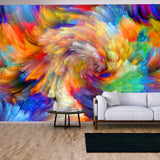 Colors In Bloom Series. Visually Pleasing Composition of Fractal Color Textures Wallpaper Living Room Mural