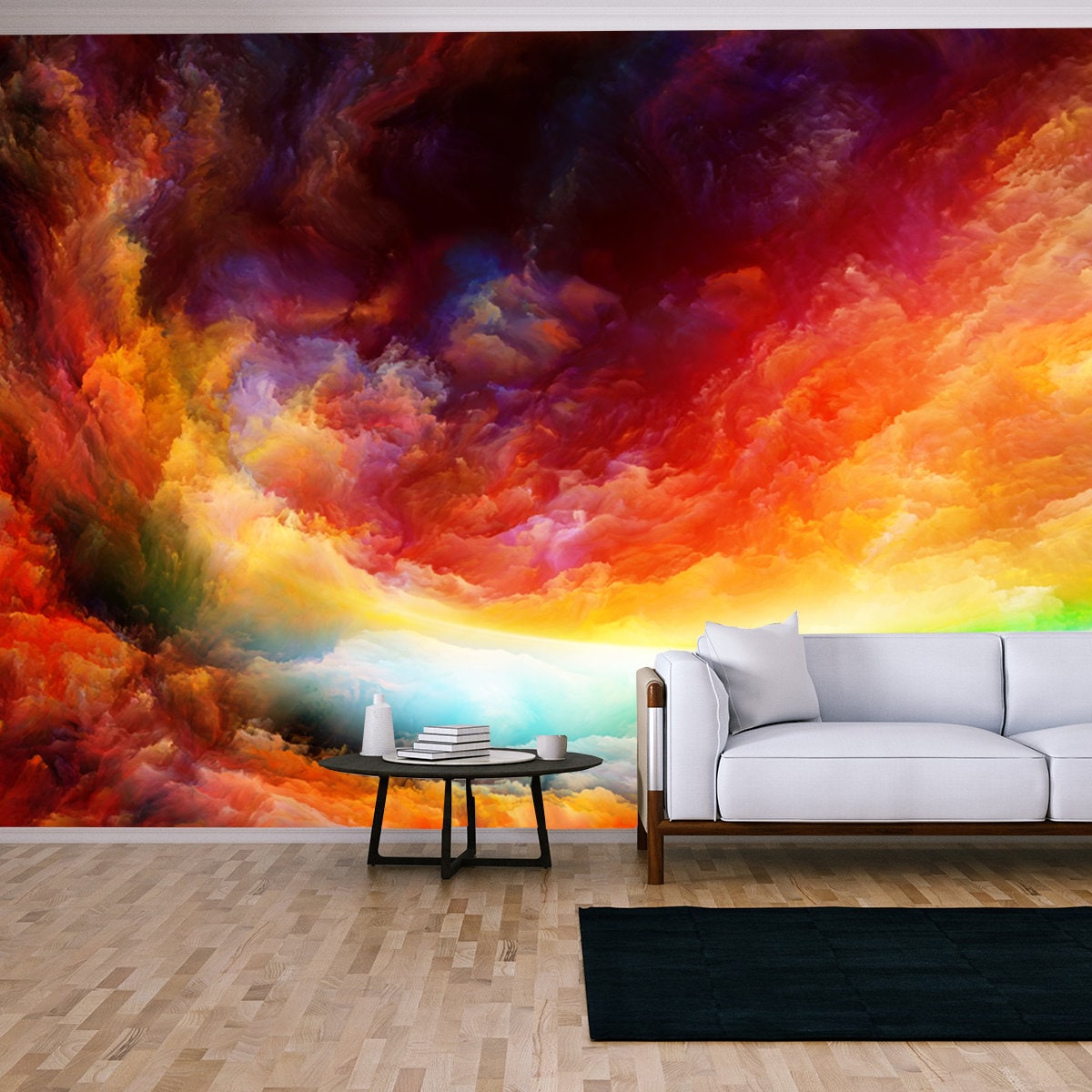 We Live Series. Interplay of Intense Colors on the Subject of Inner World, Dreams and Spirituality Wallpaper Living Room Mural