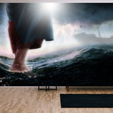 Jesus Walks on Water Across the Sea Towards a Boat During a Storm Wallpaper Living Room Mural