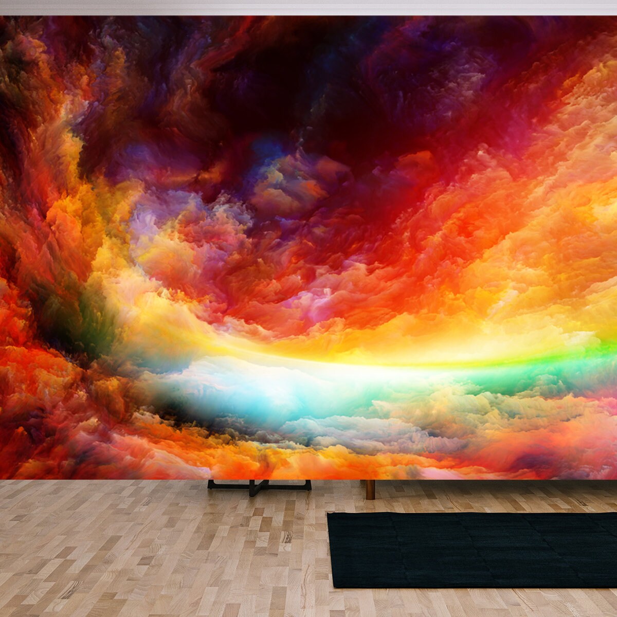 We Live Series. Interplay of Intense Colors on the Subject of Inner World, Dreams and Spirituality Wallpaper Living Room Mural