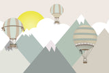 Mountain and Air Balloon