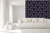 Blue and Gold Geometric